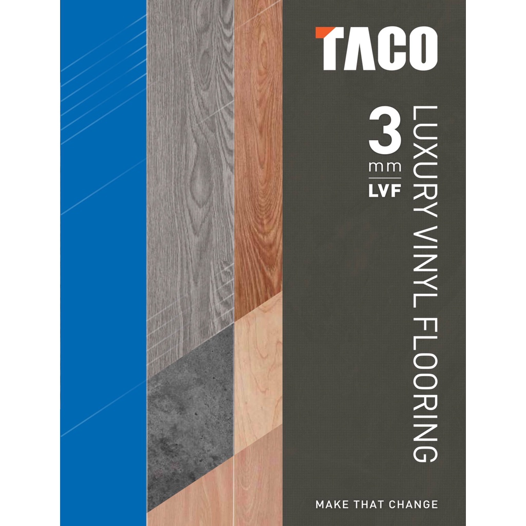 Lantai Vinyl Taco 3mm TV-026 Stone / Vinyl Lantai Kayu / 1 Box 24 pcs (3,34mtr2)