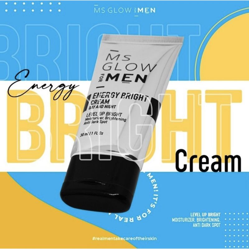 Energy bright cream ms glow 100% original cream wajah pria termurah (bisa cod)