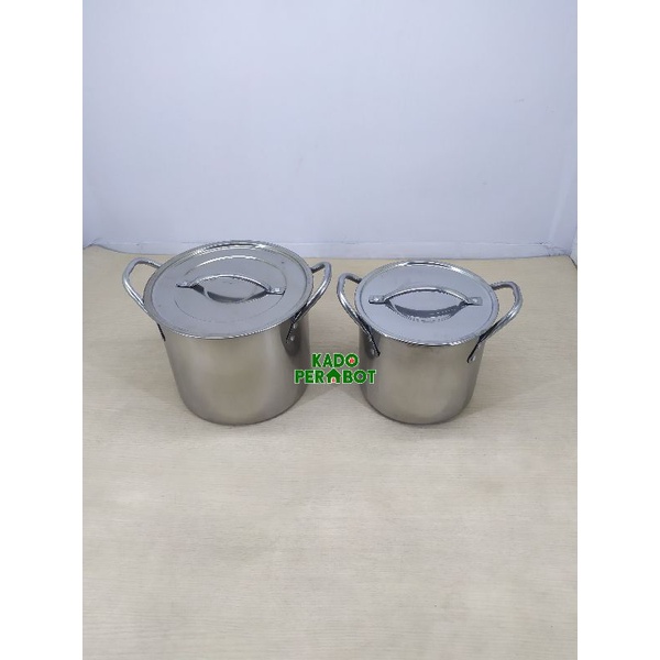 panci set stainless - stock pots stainless - panci set 2pcs