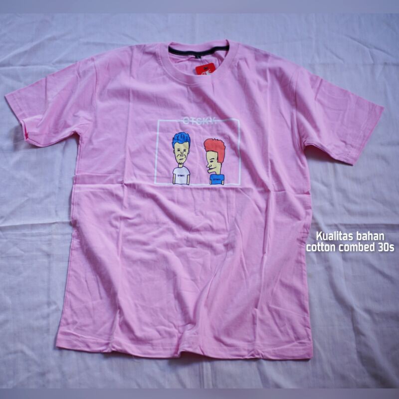 Kaos Problem Distro Cowok Cewek Baju Pink Otsky Katun Combed 30s