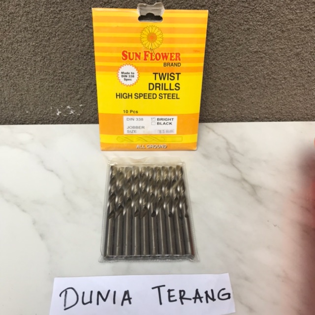 Mata Bor Besi SUN FLOWER 8,5mm - Hss Twist Drill Bit 8,5mm Bunga (1 pcs)