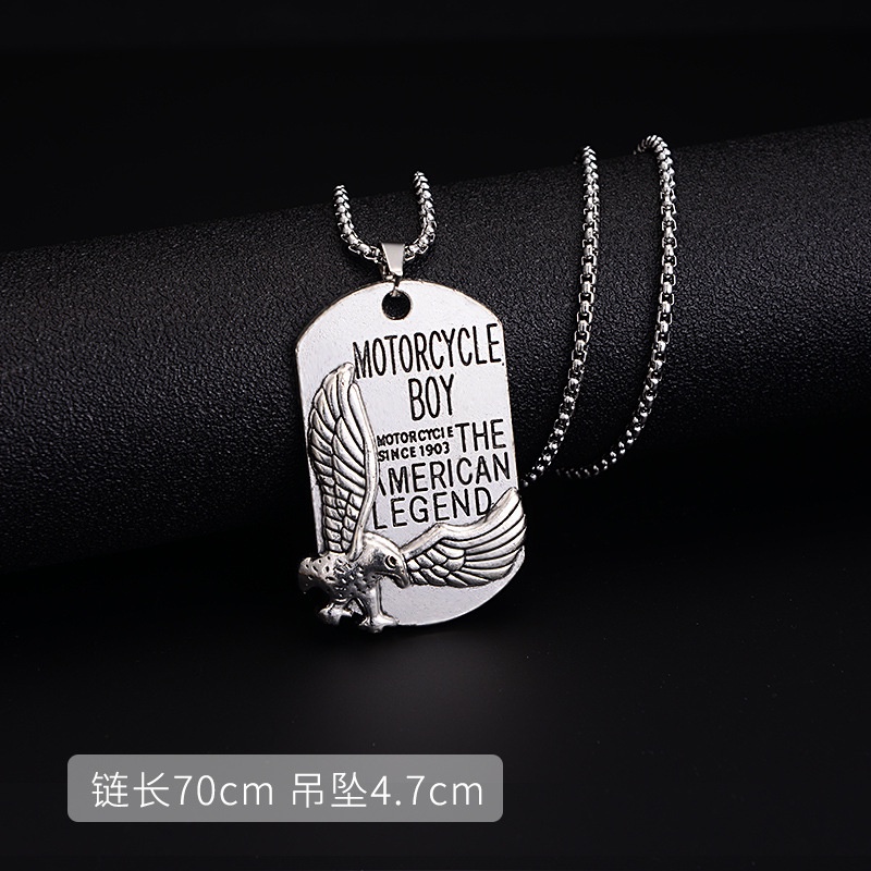 AMERICAN EAGLE Kalung Liontin Elang Gaya hip hop Eropa Dan Amerika