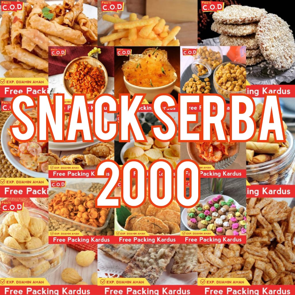 

Serba 2000 snack cemilan kiloan pedan manis gurih asin terlaris