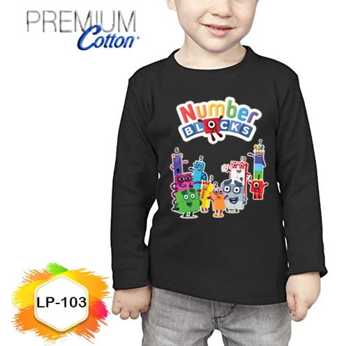 Baju Numberblocks Longsleeve Anak Premium Kaos #LP-103