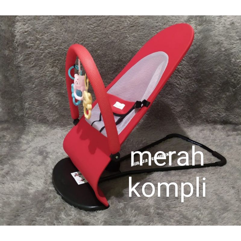 Bouncer Bayi kursi Ayunan Bayi Lipat/Baby Bouncer infant-Merah cerah