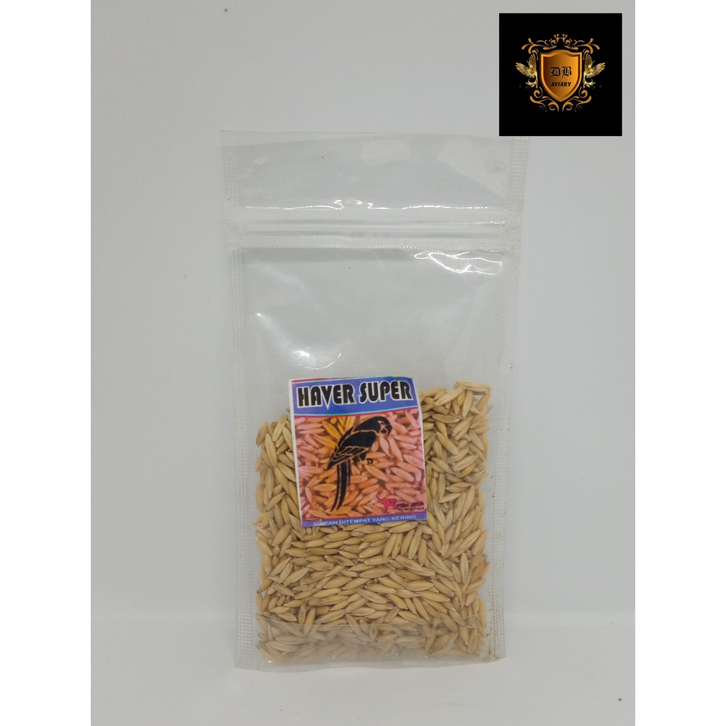 BIJI HAVER SEED SUPER OATS R FAM PAKAN BURUNG KENARI LOVEBIRD HAVERF