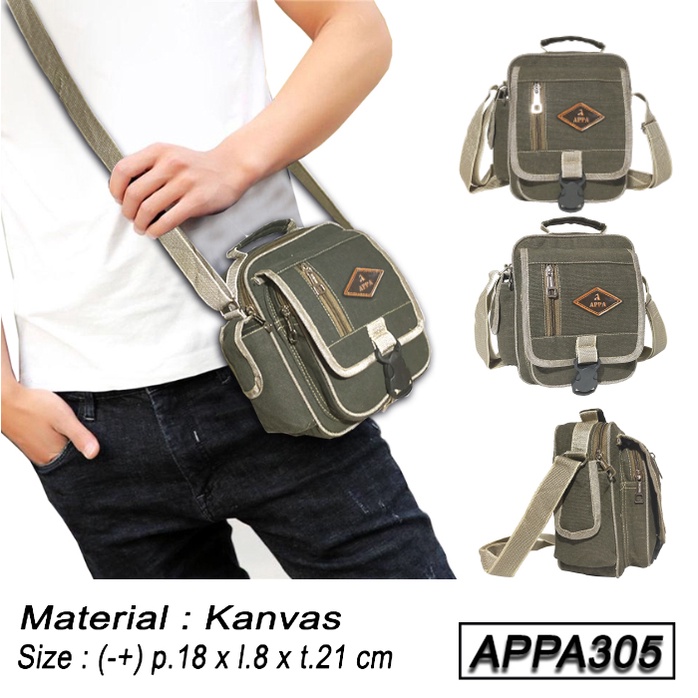 Tas Selempang Pria APPA 305 KANE / Slingbag army / Slingbag TNI