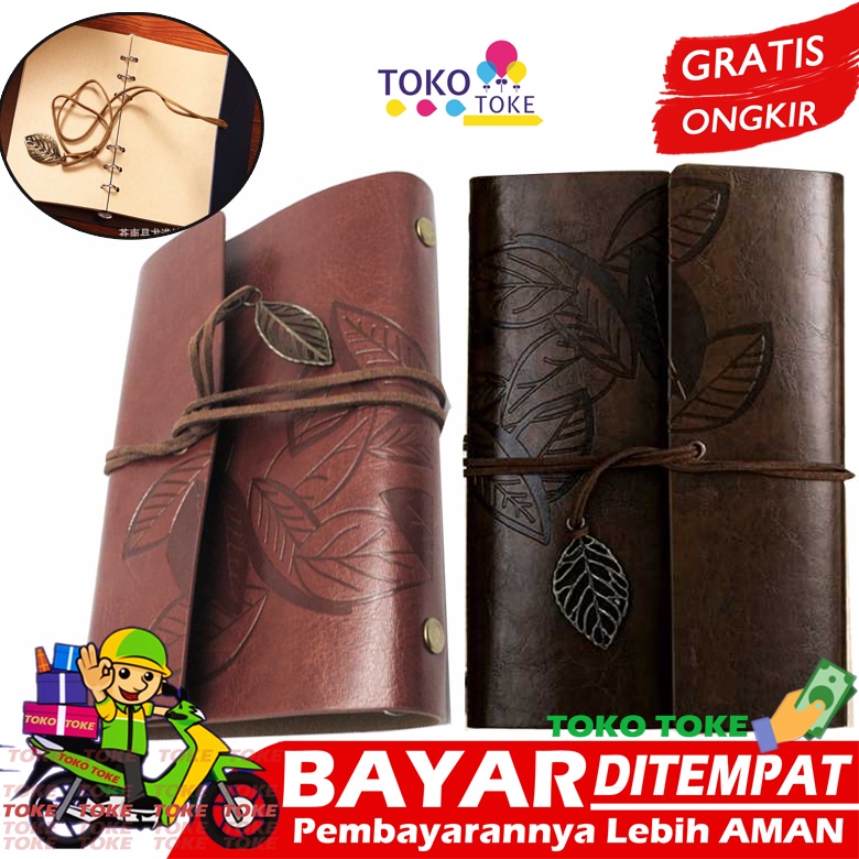 

Buku Catatan Aesthetic Buku Catatan Binder Kulit Retro Leaf Kertas A5 Buku Binder Murah By BESTOYARD
