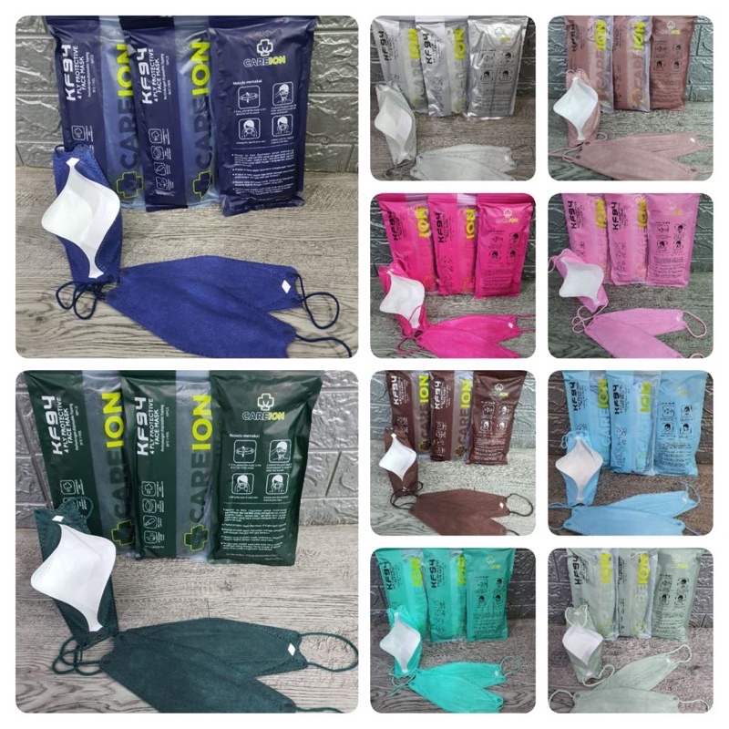 MASKER KF94 CAREION | MASKER KF94 4PLY MULTI WARNA CAREION