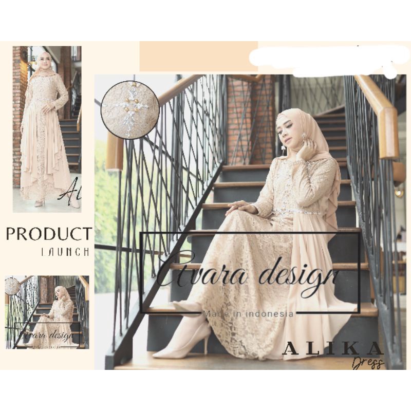 FASHION MUSLIM Gamis pesta ALIKA dress Original AVARA design