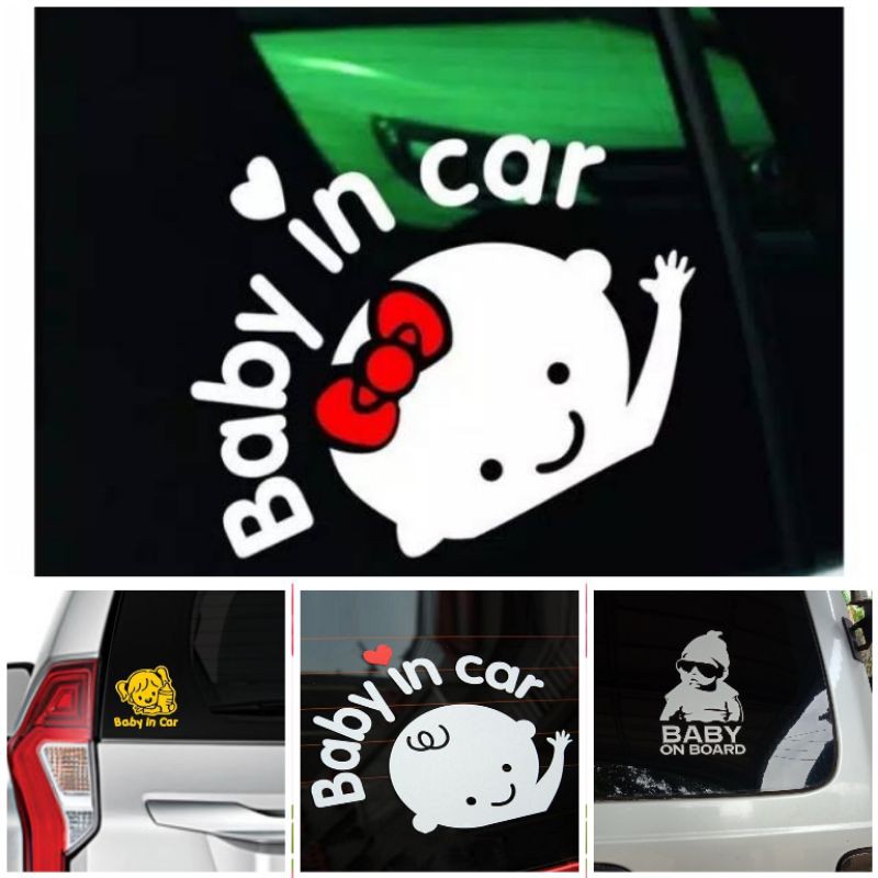 STICKER BABY IN CAR BABY ON BOARD CUTTING