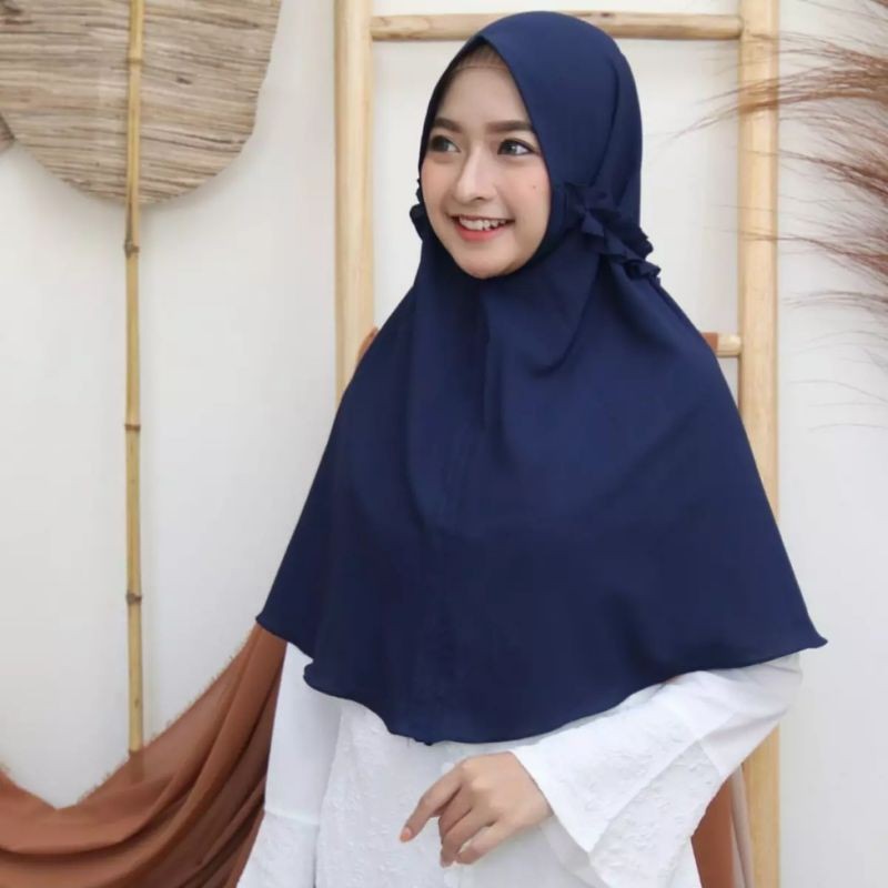 Hijab Bergo Tali Kriwil Instan Premium Diamond Strech