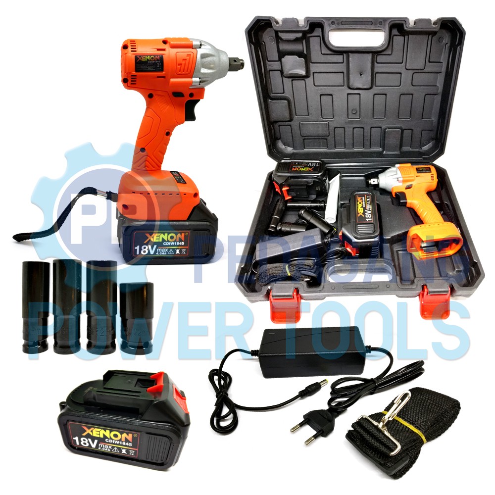 XENON CDIW1845 ALAT BUKA BAUT MOBIL BATERAI IMPACT WRENCH CORDLESS 18V