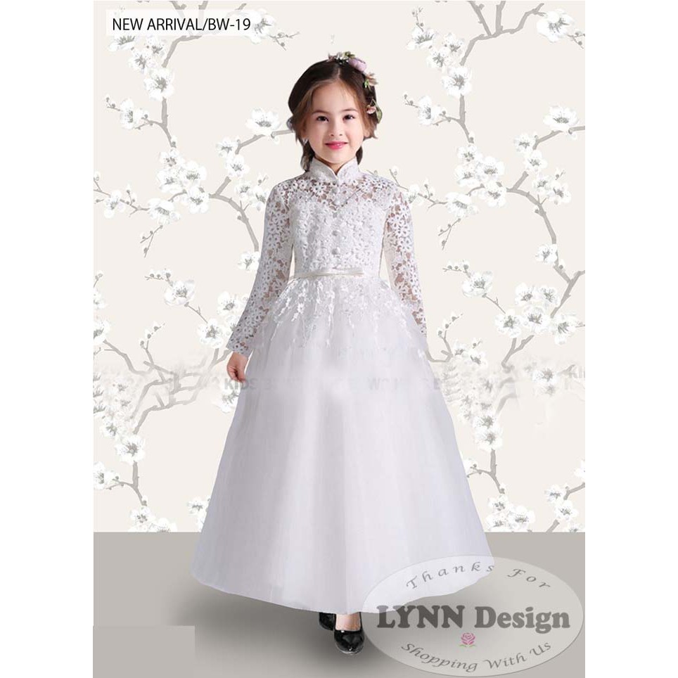 Dress Gaun Pesta Anak Renda By Lynn Design Dress Gaun Princess Putih Ulang Tahun