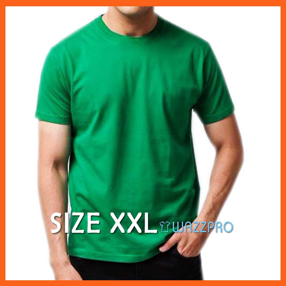 XXL Kaos Polos Distro Pria Wanita Cotton Combed 30s Lengan Pendek Hijau Fuji / Baju Polos Cowok XXL