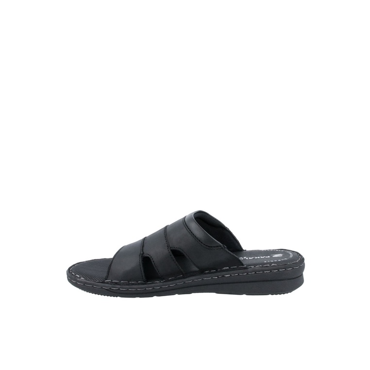 SANDAL SLIDE PAKALOLO PRIA ORIGINAL CASUAL KULIT ASLI HITAM PB20