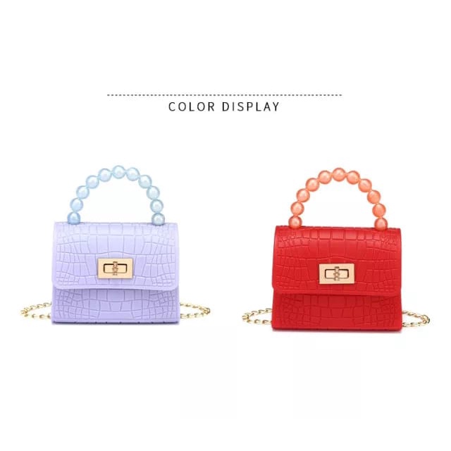 ♥TMALL88♥ Tas Selempang Wanita Jelly Glossy Gaya Korea