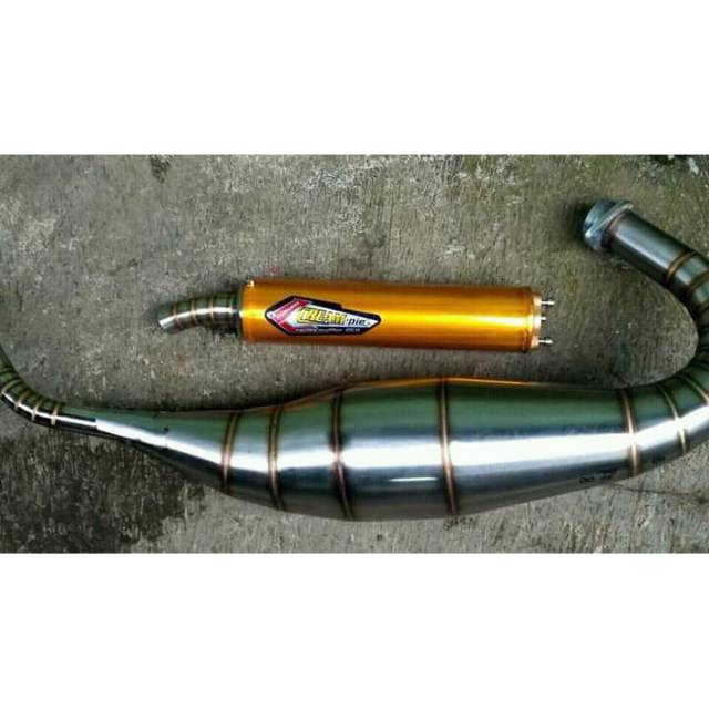 Knalpot racing motor ninja 150 r rr s ss  creampy gold