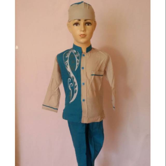 Baju Setelan Baju Koko Anak Baju Muslim Bordir Lengan Panjang Pasar Tasik Tanah Abang SAK 072L