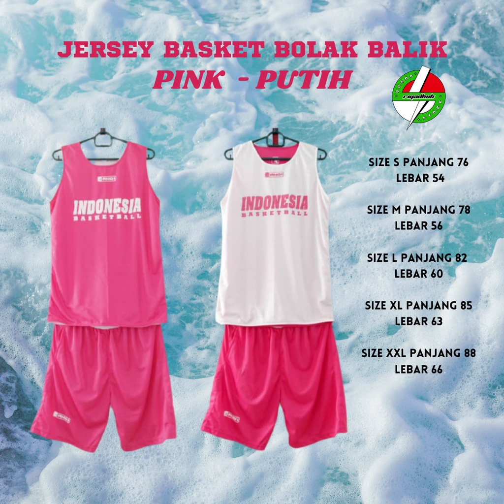 Kaos Jersey singlet / Kaos Jersey Basket  / Kaos Jersey basketball / Kaos Jersey Bolak Balik pink pu