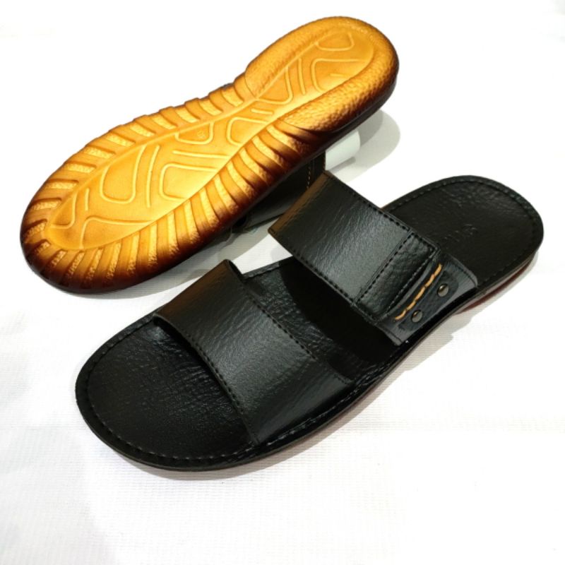 Sandal pria kulit STIFANO A1, A2, A3, A5 casual kekinian karet terbaru import murah