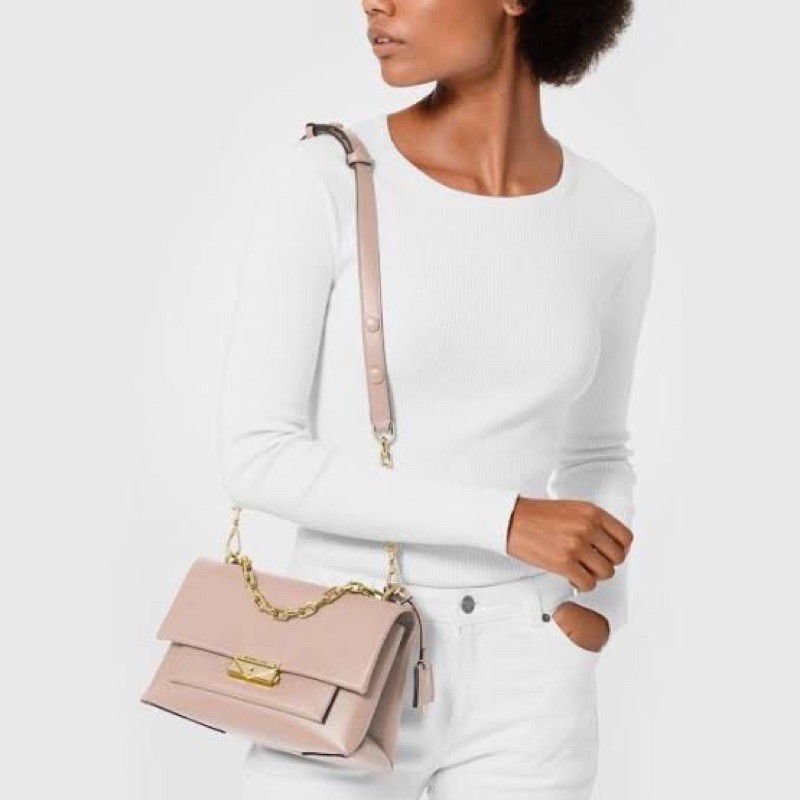 (SOLD) Preloved MK preloved MK second Michael Kors Cece Medium - Soft Pink VVGC