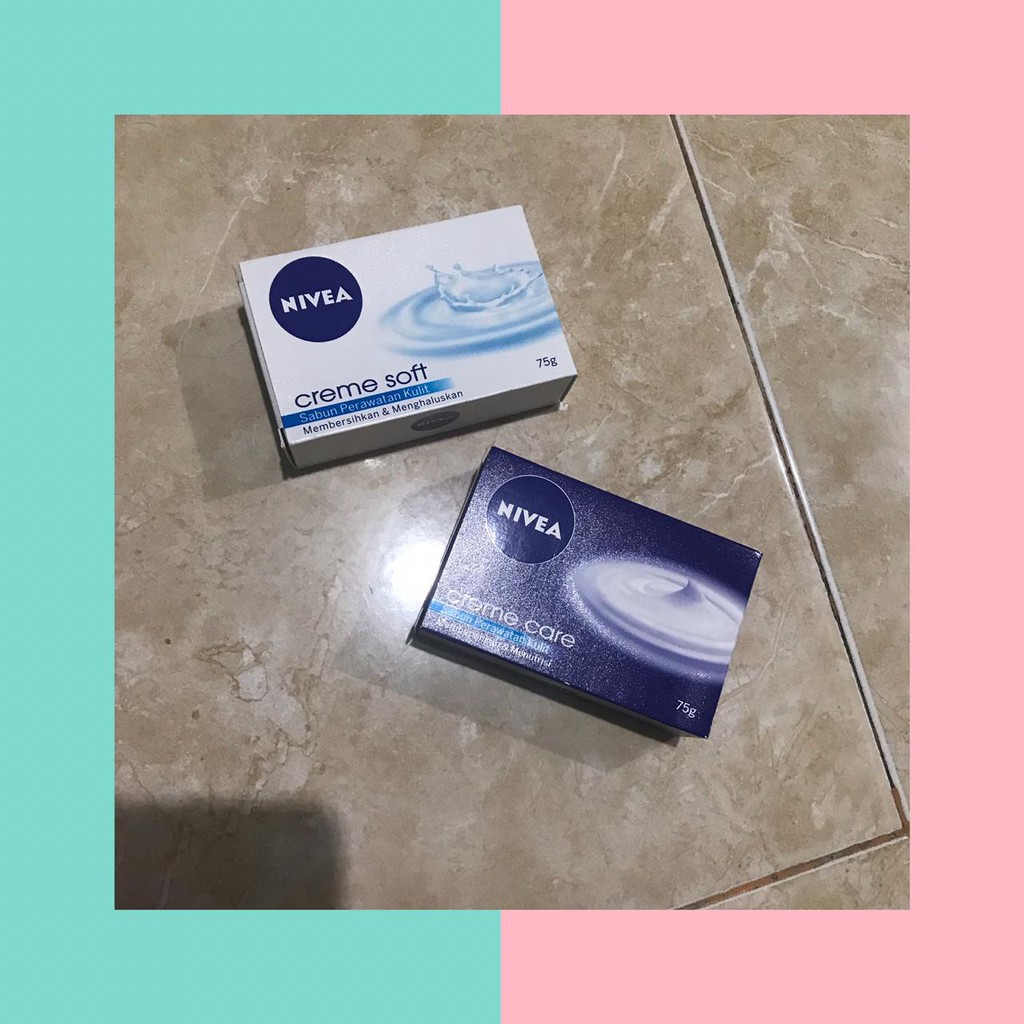 NIVEA Soap Creme Care 75gr Dan NIVEA Soap Creme Soft 75 gr