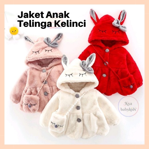 Outerwear Anak Perempuan Premium Mantel Bulu Tebal Hangat Baby Girl Import 1 2 3 4 Tahun Sweter Bayi