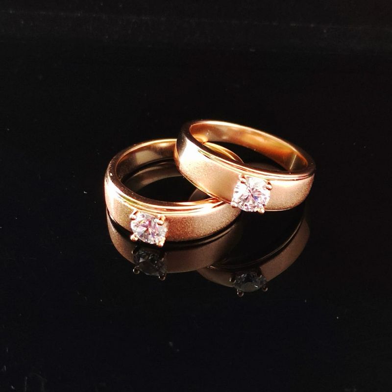 Cincin Permata Emas Xuping Cincin Tunangan/Cincin Nikah Import