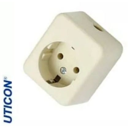 stop kontak 1 lubang uticon /Stop kontak murah