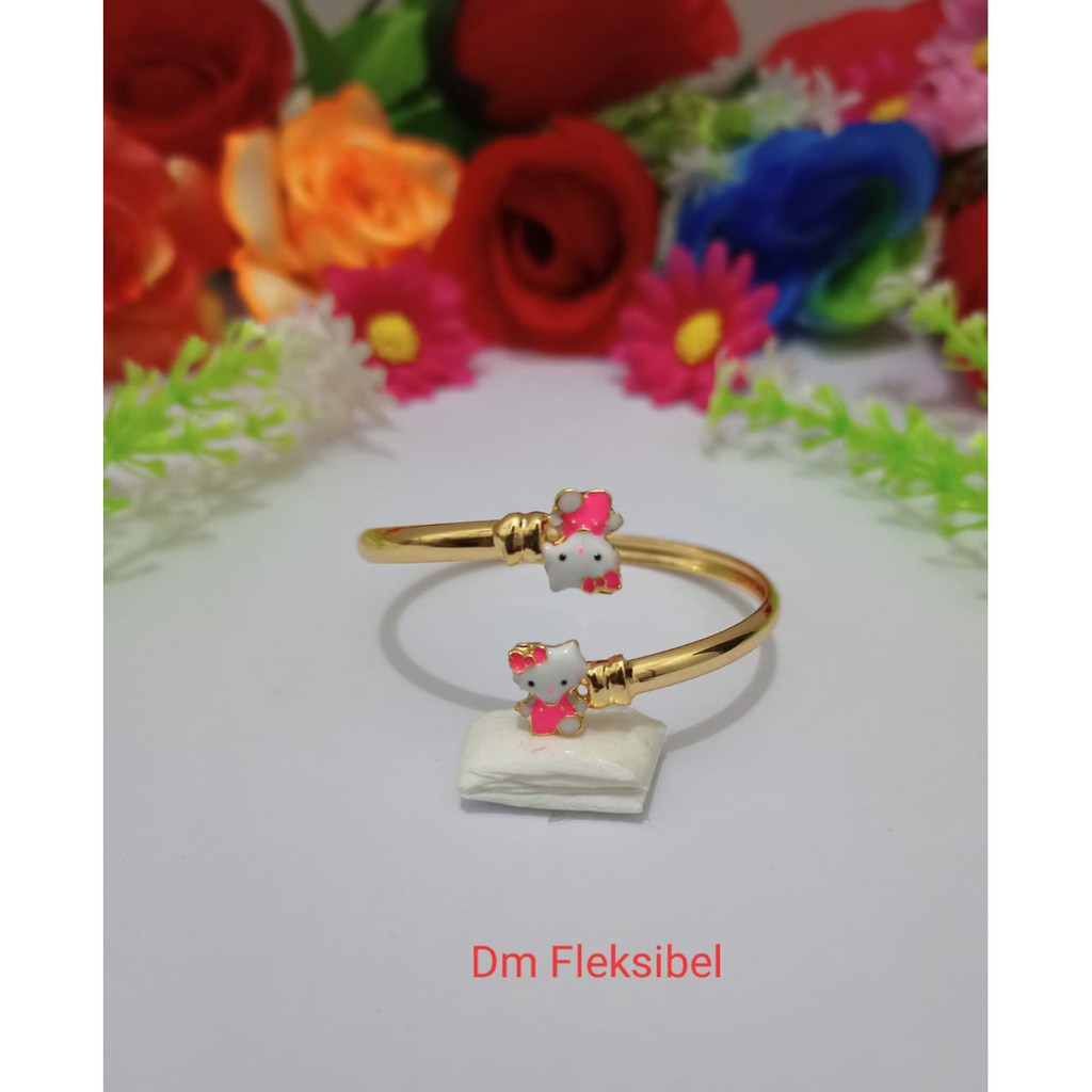 calistanauliolshop Gelang Anak Benggel Motif Hello Kitty (COD)