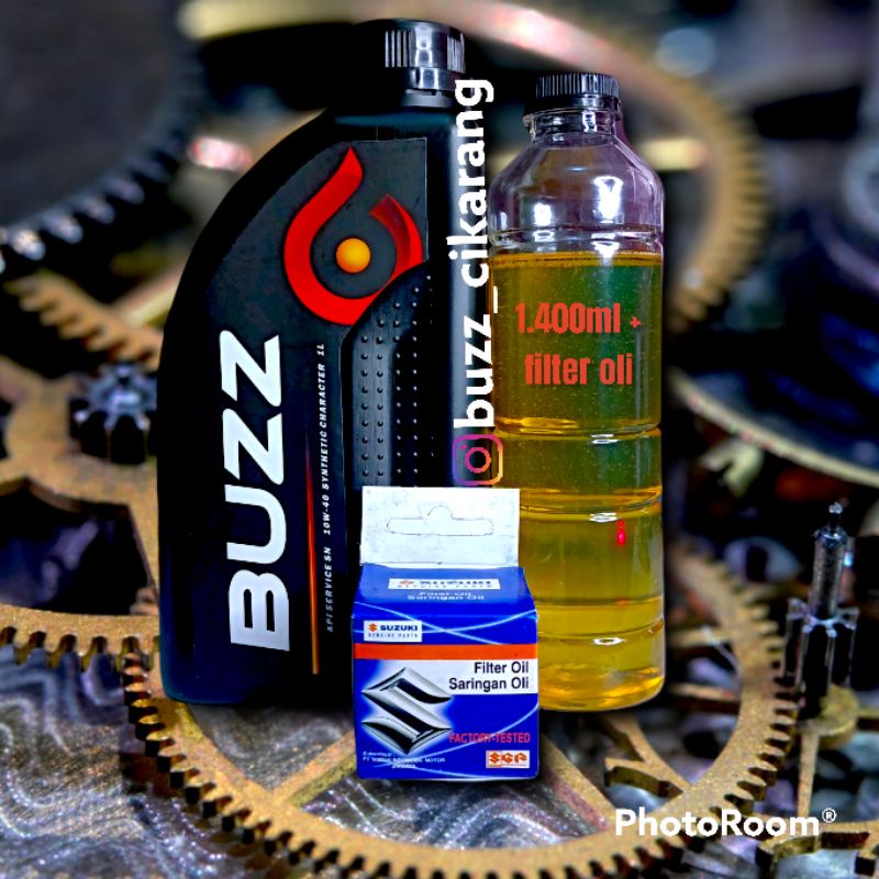 oli buzz ukuran 1400ml plus filter oli suzuki gsx