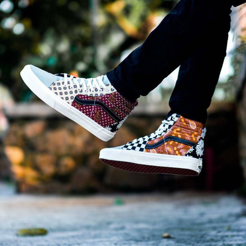 tiger patchwork vans high top