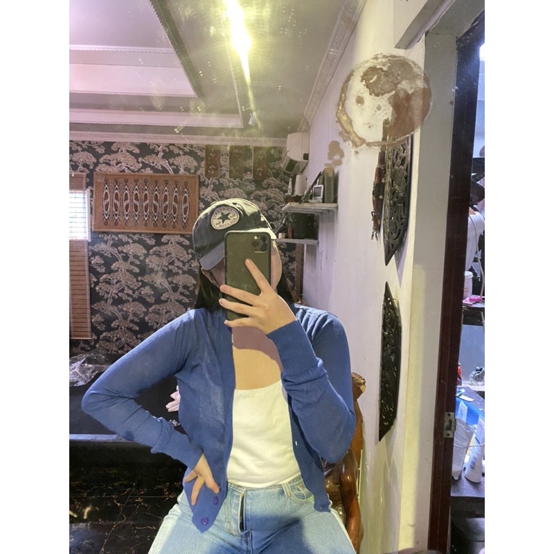 Thrift Cardigan by Moussy warna Navy