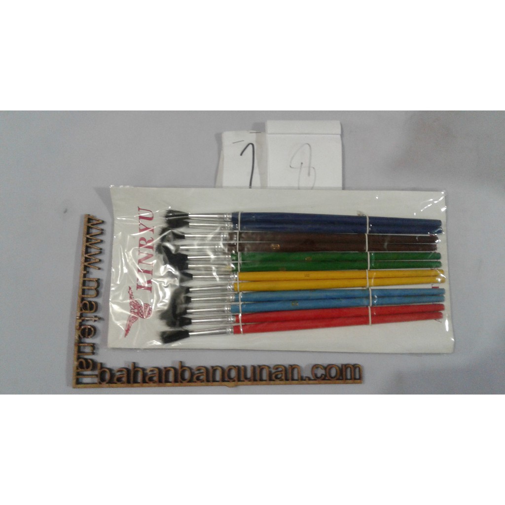 

kuas mini untuk melukis no 10 20 cm jual per buah cat tembok kanvas painting brush lukis warna warni