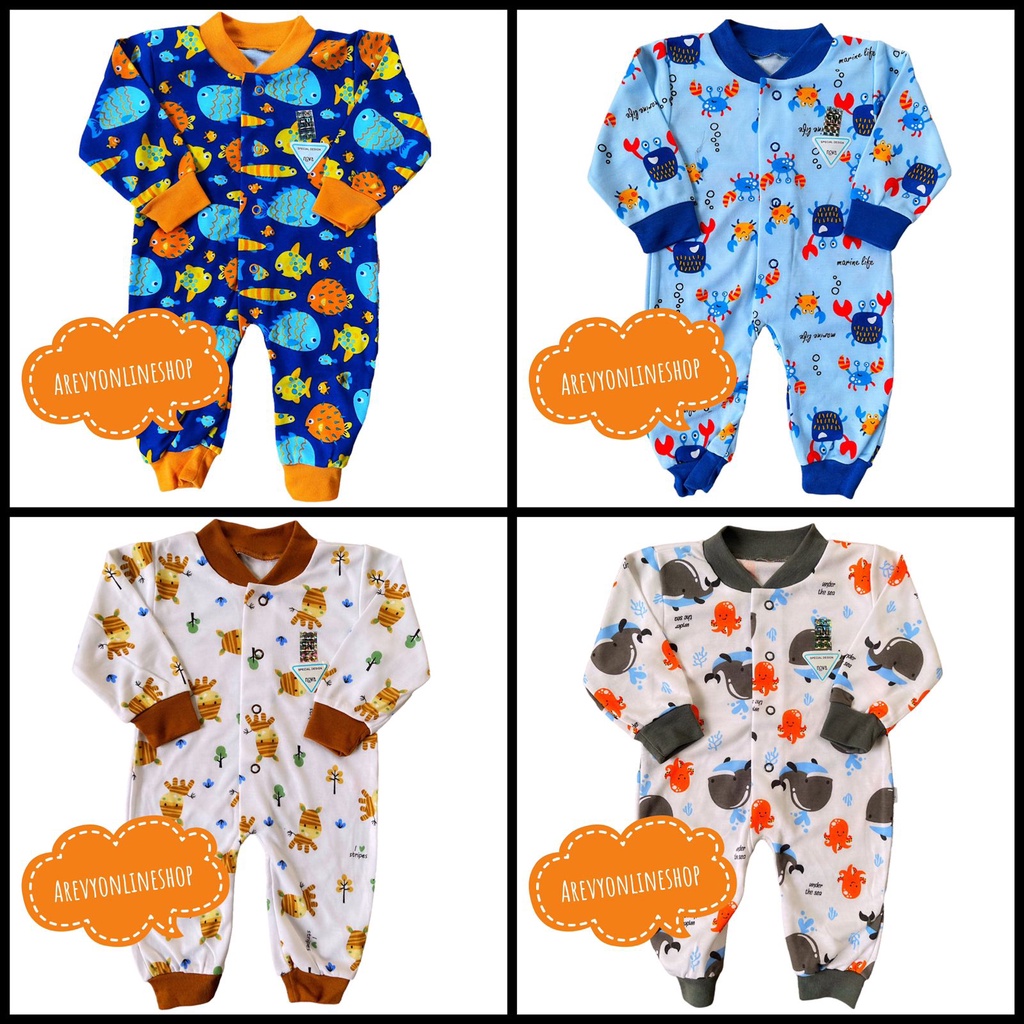 Nova Sleepsuit Baju Kodok Bayi Jumper Panjang Baby Newborn SNI Kado Bayi Sub Marine Edition