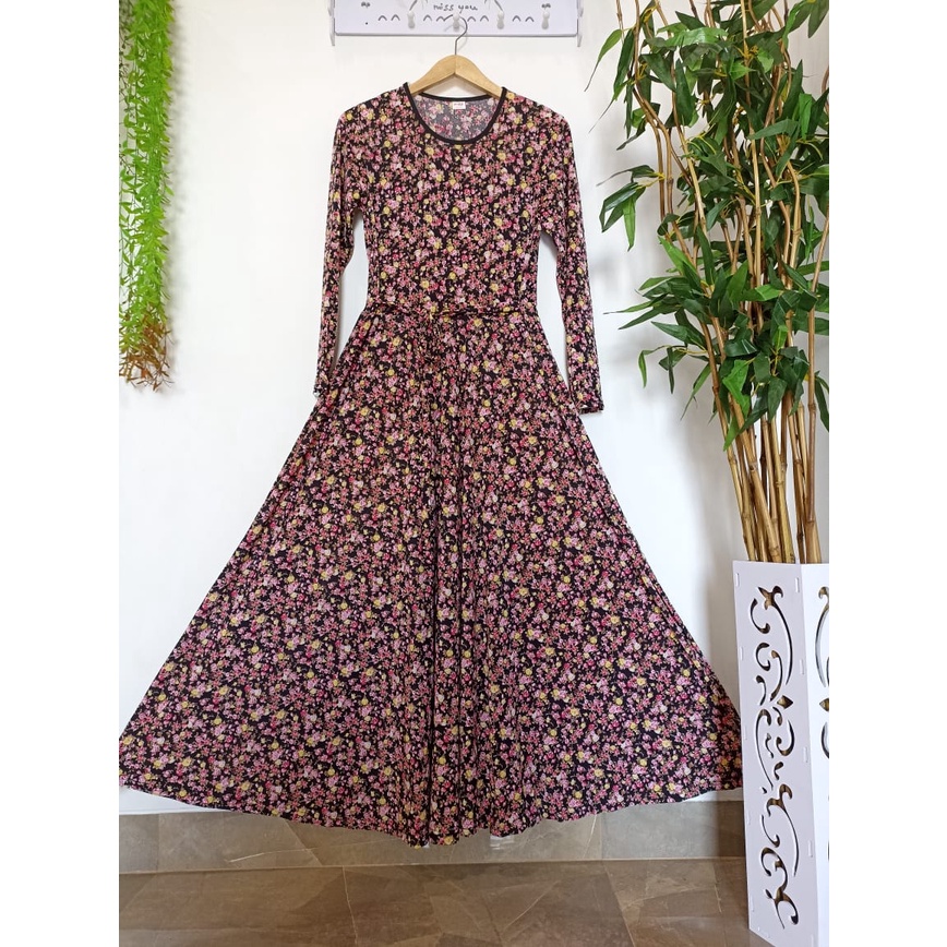 GAMIS JERSEY KLOK /MAYUNG 4meter motif bunga kecil