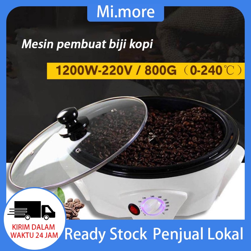 Mi.more Listrik 800G Coffee Bean Roasting Machine Mesin Kopi Espresso Maker Alat Murah Otomatis Grinder