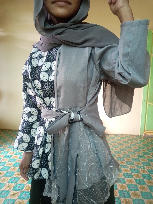 Tey-17 Batik Wanita Asj Sa Hrb026 Kenongo Kemeja Tosca Pendek