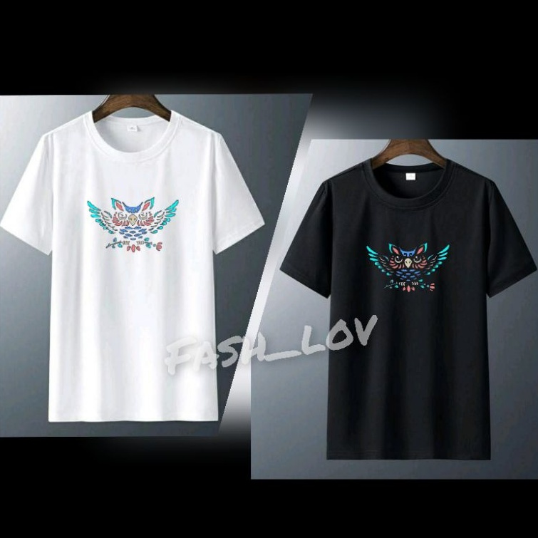 GROSIR TERMURAH BAJU KAOS OBLONG ATASAN PRIA WANITA MOTIF BURUNG HANTU
