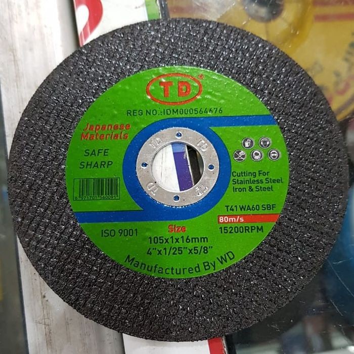 Batu Gerinda / Gurinda Potong Stainless 4" WD / TD WA60 ( ECERAN )⠀     EAK