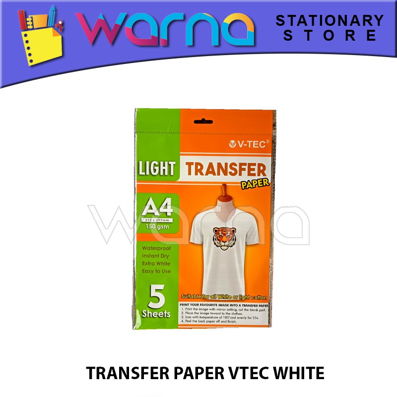 

TRANSFER PAPER VTEC WHITE