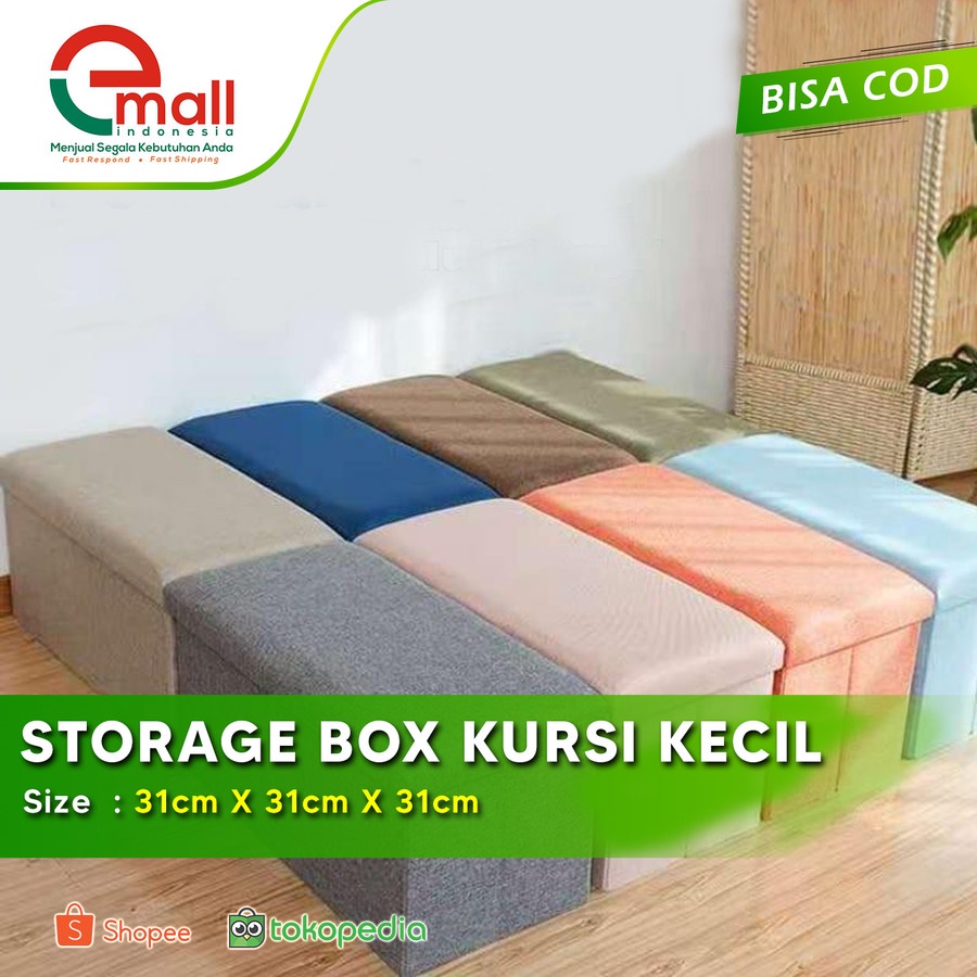 Storage Box Kursi Penyimpanan Serbaguna Organizer Kursi Box Buka Tutup