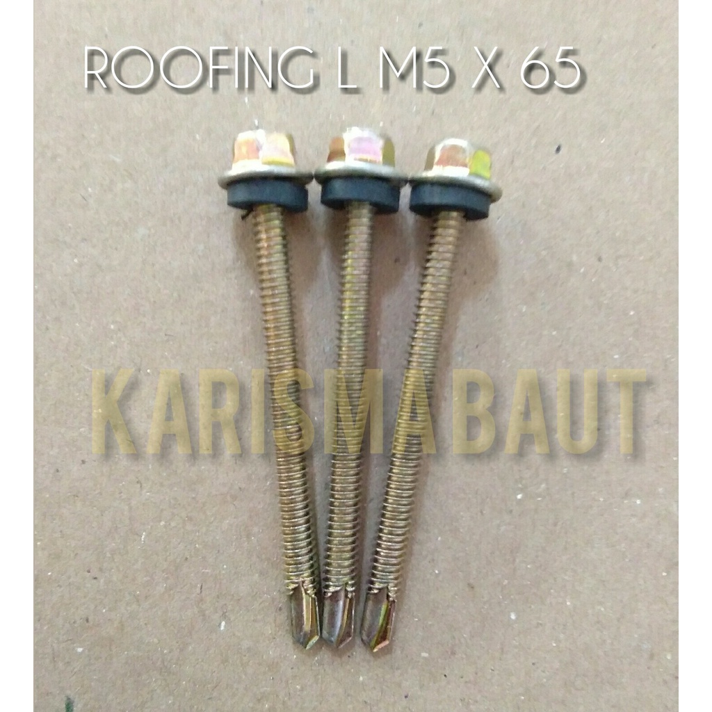 Sekrup roofing kuning #5 x 65/sekrup roofing 5x65 (6.5cm)