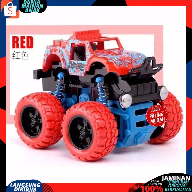 ( PROMO ) Mainan Mobil Anak Monster Zap Jip Off Road 4 Drive Inertial Bigfoot Mini Car Monster Truck New Version