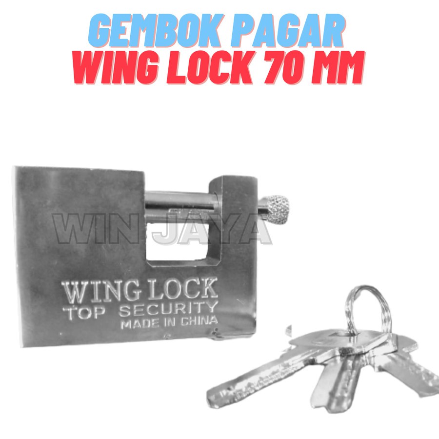 GEMBOK PAGAR WING LOCK 70 MM GEMBOK PANSER KOTAK ANTI MALING