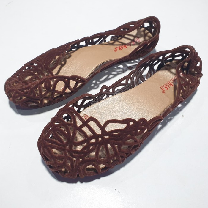 jelly shoes barabara bludru anak perempuan import HD1245D2