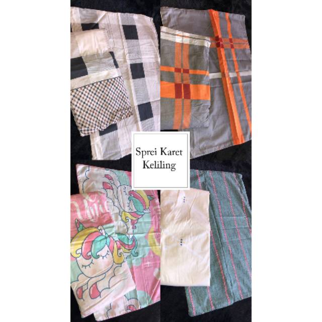 Sprei Karet Keliling uk 200,180,160x200cm