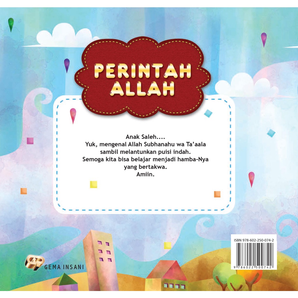 Buku Seri Mengenal Allah 1 : Perintah Allah - Gema Insani 100% Original