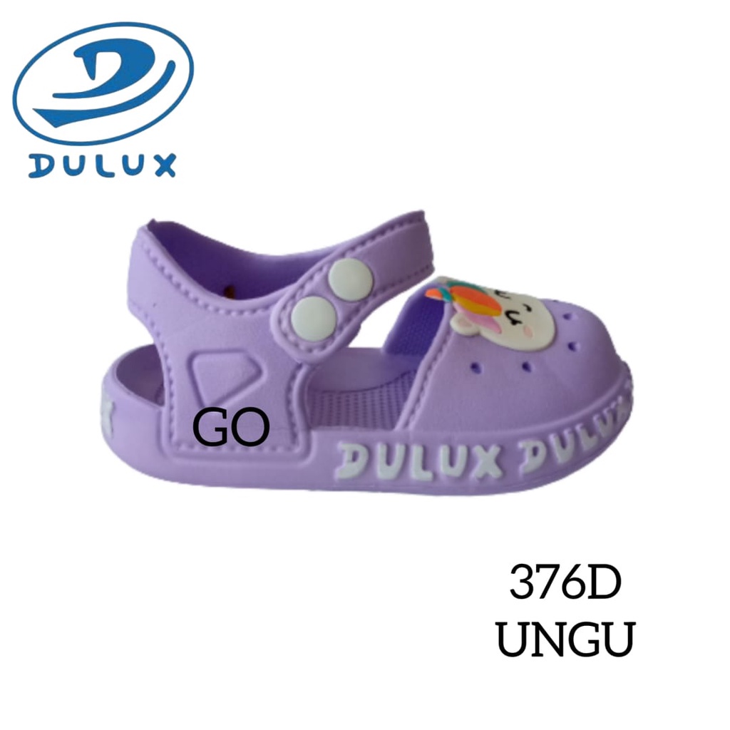 gos DULUX 376ED UNC Sandal Sepatu Anak Perempuan Tali Belakang Model Lucu Sandal Slop Anak Perempuan Model Karakter Unicron